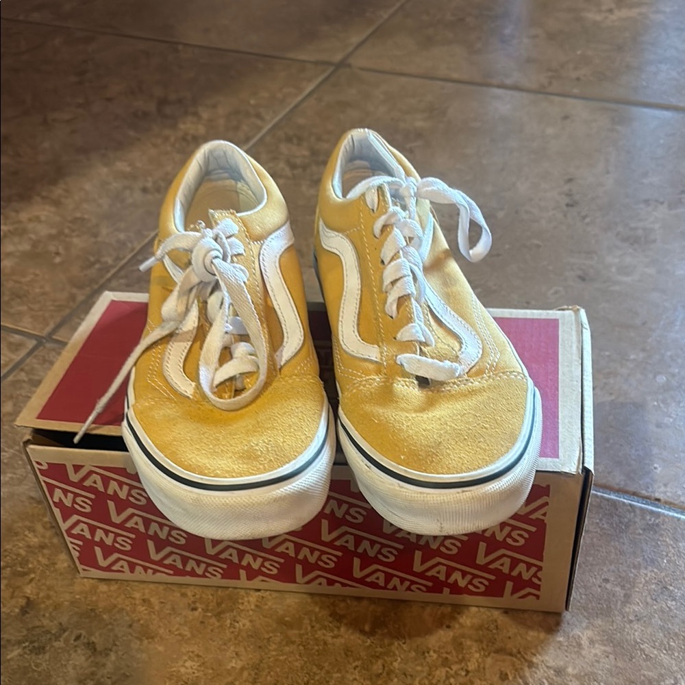 Vans Mustard Yellow Sneakers with White Trim